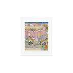 Siege of Baghdad Antique Indian Miniature Painted Illustration Art Print Gallery Image 1