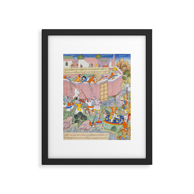 Siege of Baghdad Antique Indian Miniature Painted Illustration Framed Art Print Gallery Image 5
