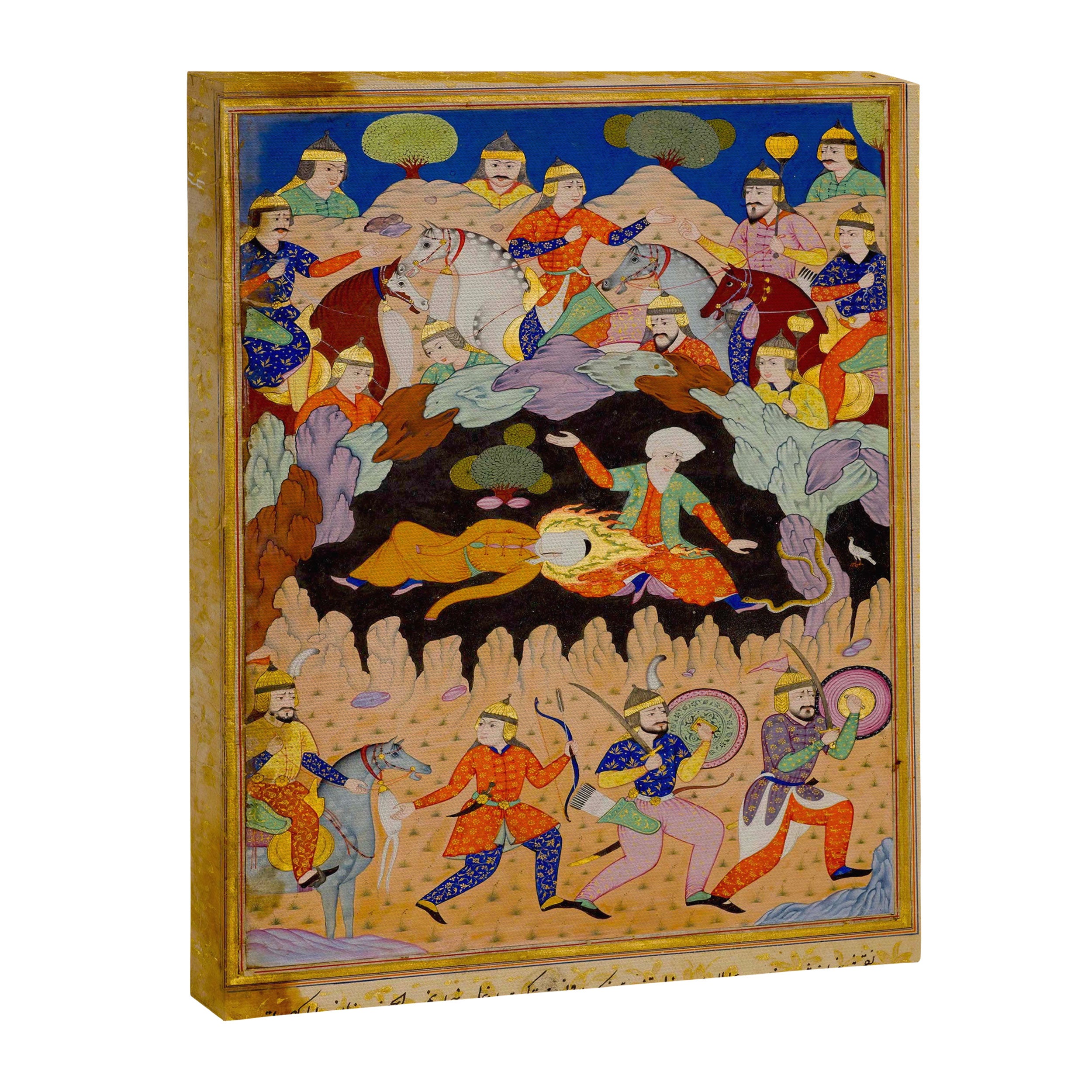 Sleeping in the hidden cave Islamic Antique Art  Canvas Print Gallery Image 6