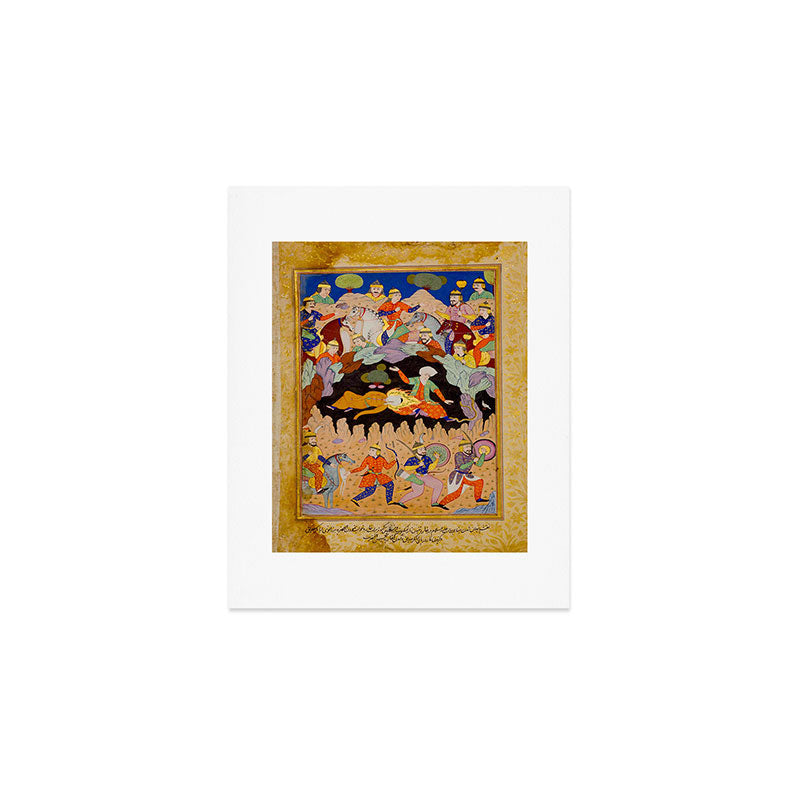 Sleeping in the hidden cave Islamic Antique Art  Art Print Gallery Image 1