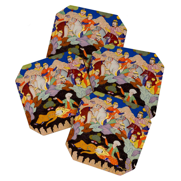 Sleeping in the hidden cave Islamic Antique Art  Coaster Gallery Image 1