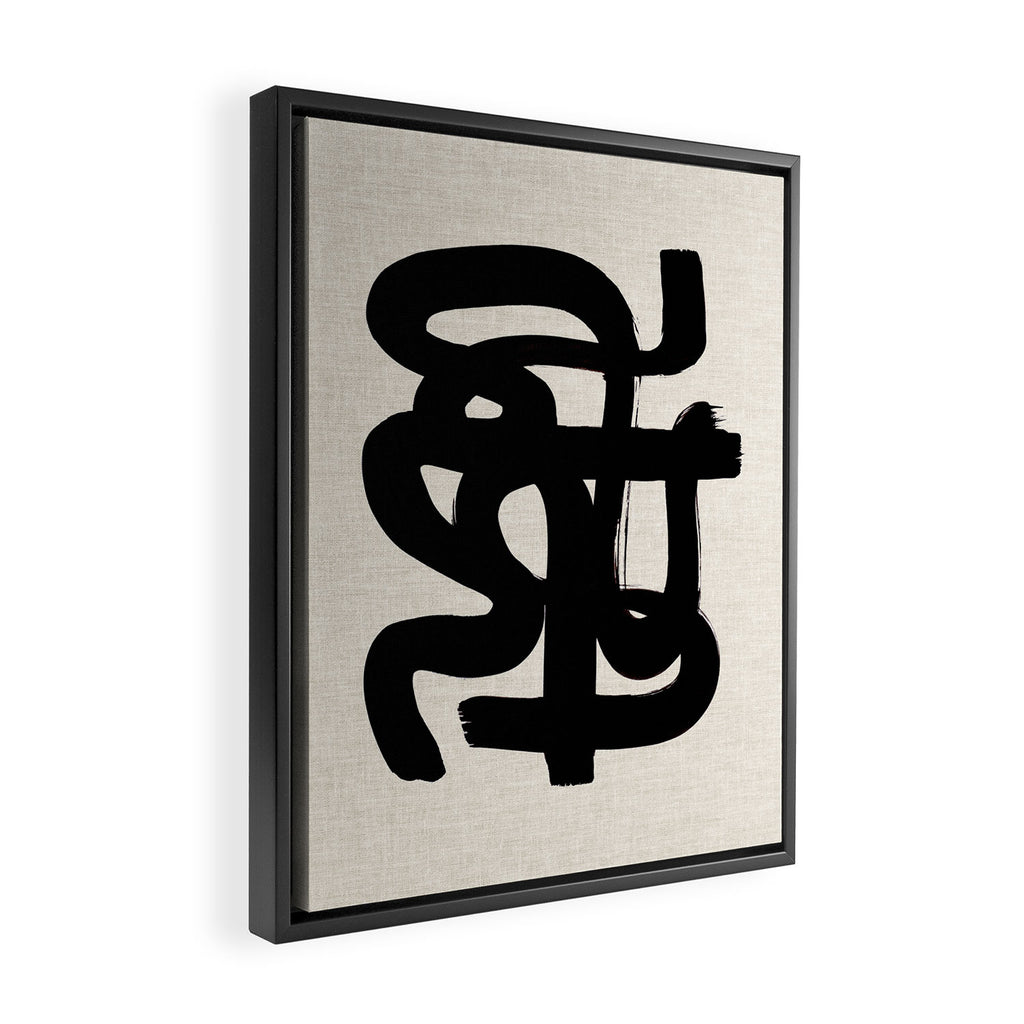 Slithering Ink Framed Canvas Print Gallery Image 2