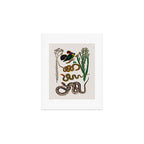 Snakes Birds Sunflower Art Print by Albertus Seba Art Print Gallery Image 1