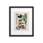 Snakes Birds Sunflower Art Print by Albertus Seba Framed Art Print Gallery Image 5