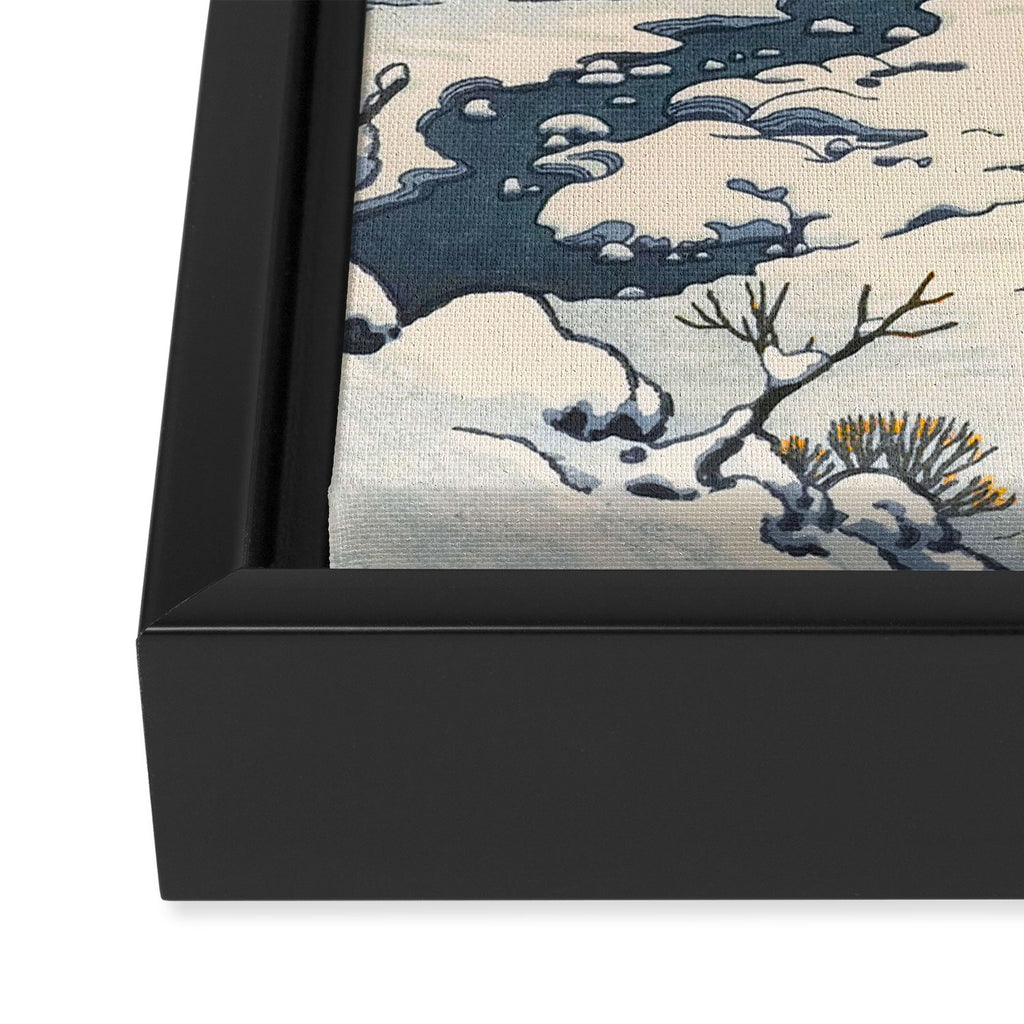 Snow Country Antique Japanese Woodblock Print Framed Canvas Print Gallery Image 3