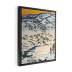 Snow Country Antique Japanese Woodblock Print Framed Canvas Print Gallery Image 2