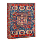 Square Bloom Kazak Handmade Rug Canvas Print Gallery Image 6