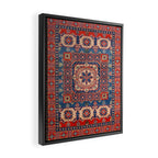 Square Bloom Kazak Handmade Rug Framed Canvas Print Gallery Image 2