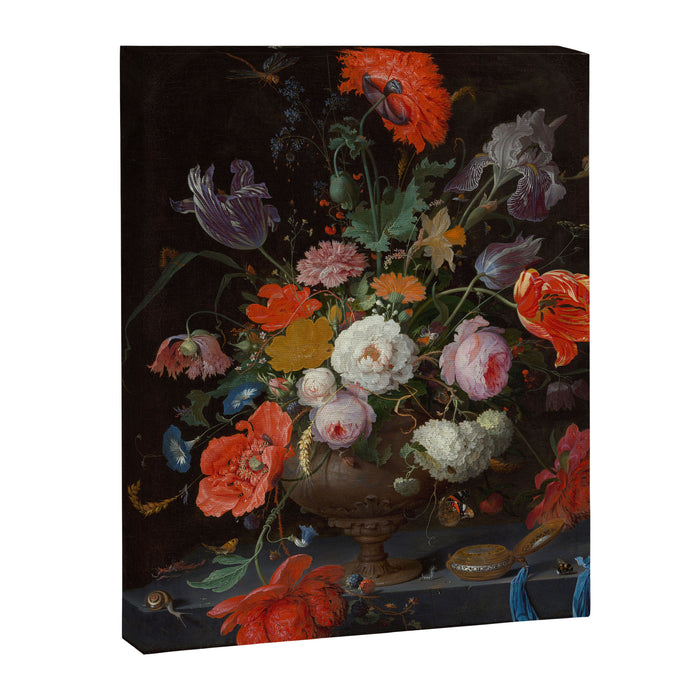 Still Life with Flowers and a Watch (c. 1660 - c. 1679)  Canvas Print Gallery Image 1