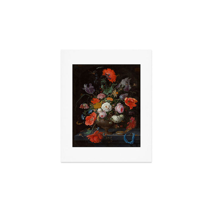 Still Life with Flowers and a Watch (c. 1660 - c. 1679)  Art Print Gallery Image 1