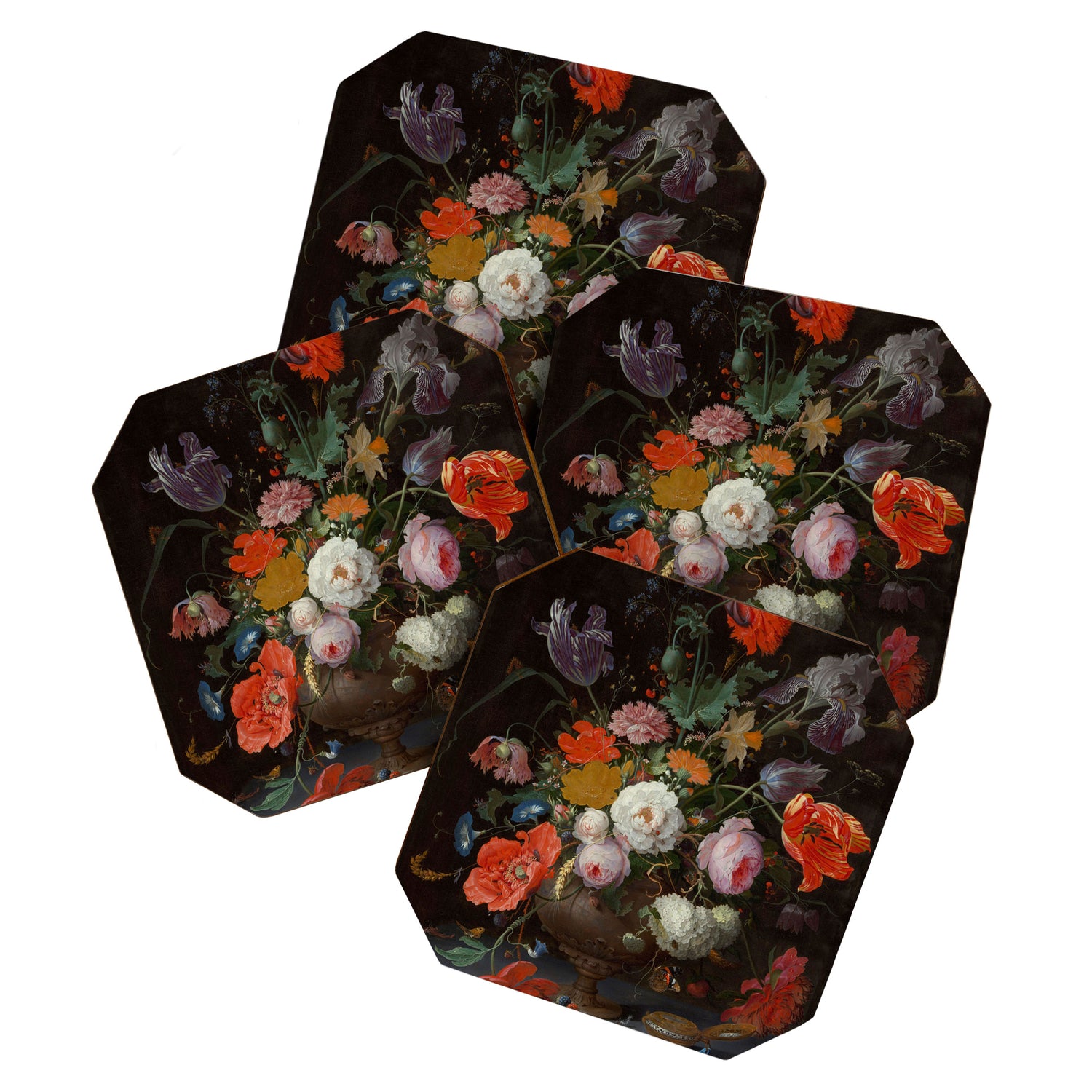 Still Life with Flowers and a Watch (c. 1660 - c. 1679)  Coaster Gallery Image 1