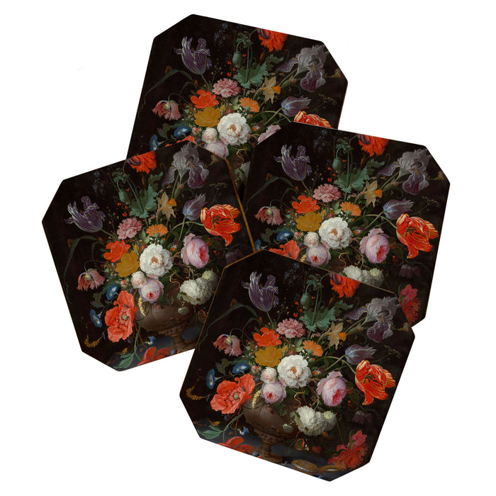 Still Life with Flowers and a Watch (c. 1660 - c. 1679)  Coaster Gallery Image 1