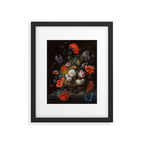 Still Life with Flowers and a Watch (c. 1660 - c. 1679)  Framed Art Print Gallery Image 5
