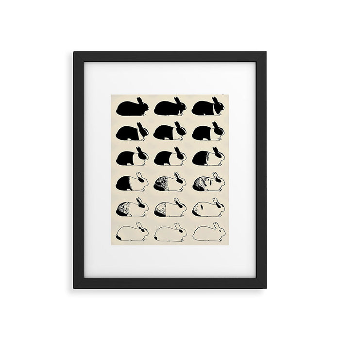 Studies of heredity in rabbits- William E.Castle - 1919 Cute Bunny Pattern Framed Art Print Gallery Image 1