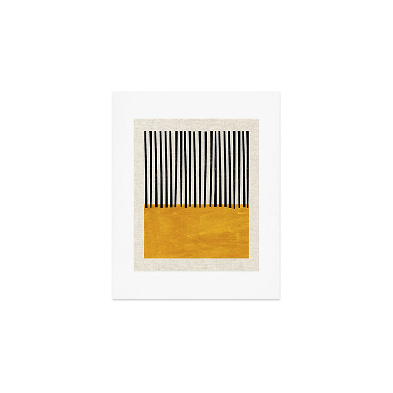 Sunshine Color Field Rothko Inspired Abstract Mid Century Modern Geometric Pattern Art Print Gallery Image 1