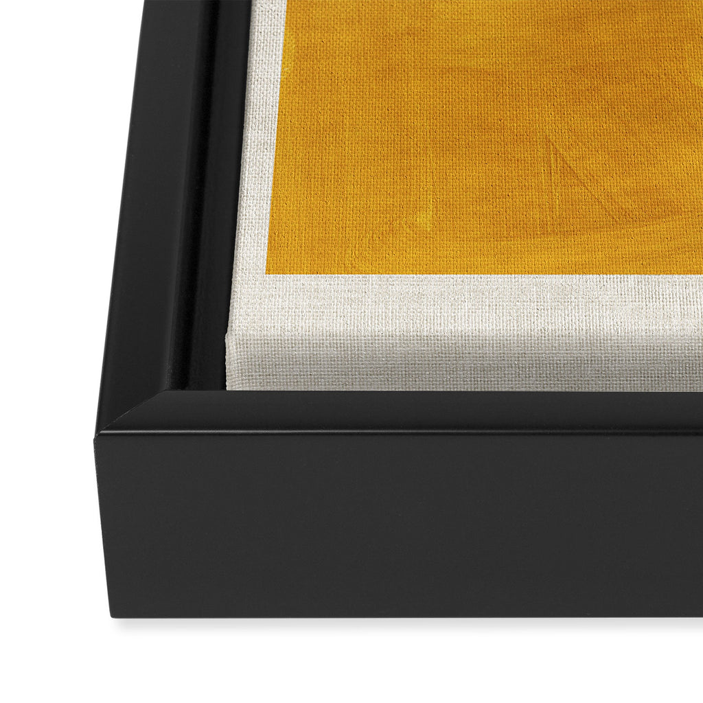 Sunshine Color Field Rothko Inspired Abstract Mid Century Modern Geometric Pattern Framed Canvas Print Gallery Image 3