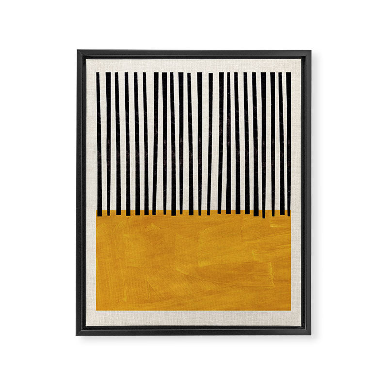 Sunshine Color Field Rothko Inspired Abstract Mid Century Modern Geometric Pattern Framed Canvas Print Gallery Image 6