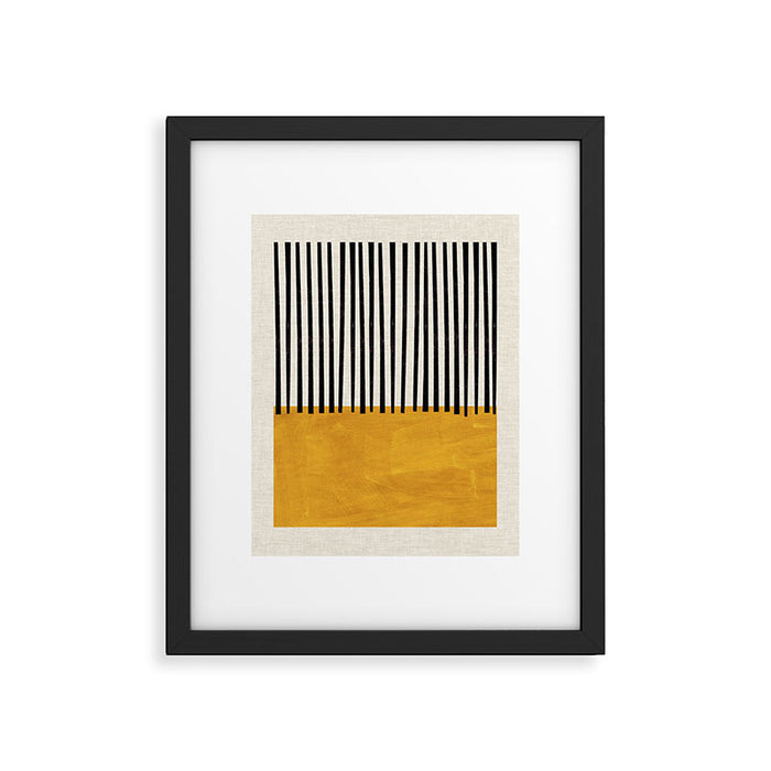Sunshine Color Field Rothko Inspired Abstract Mid Century Modern Geometric Pattern Framed Art Print Gallery Image 1