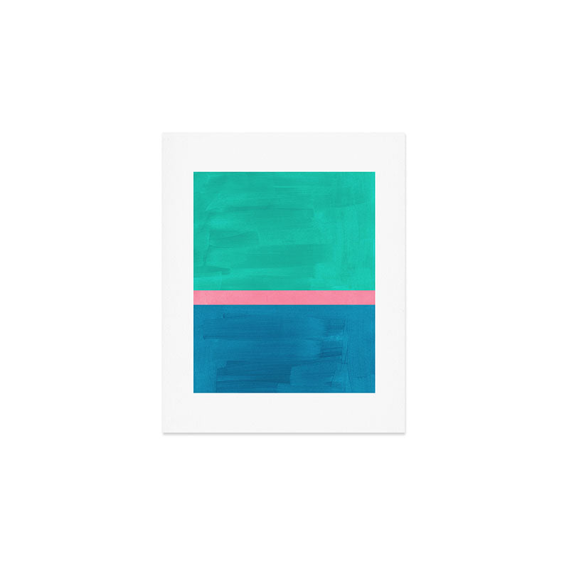 Teal Embrace Art Print Gallery Image 1