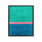 Teal Embrace Framed Canvas Print Gallery Image 6