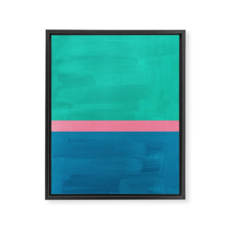 Teal Embrace Framed Canvas Print Gallery Image 6