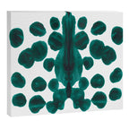 Teal Green Bubble Pattern Inkblot Rorschach Test Canvas Print Gallery Image 12