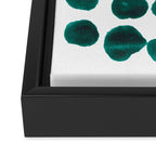 Teal Green Bubble Pattern Inkblot Rorschach Test Framed Canvas Print Gallery Image 3