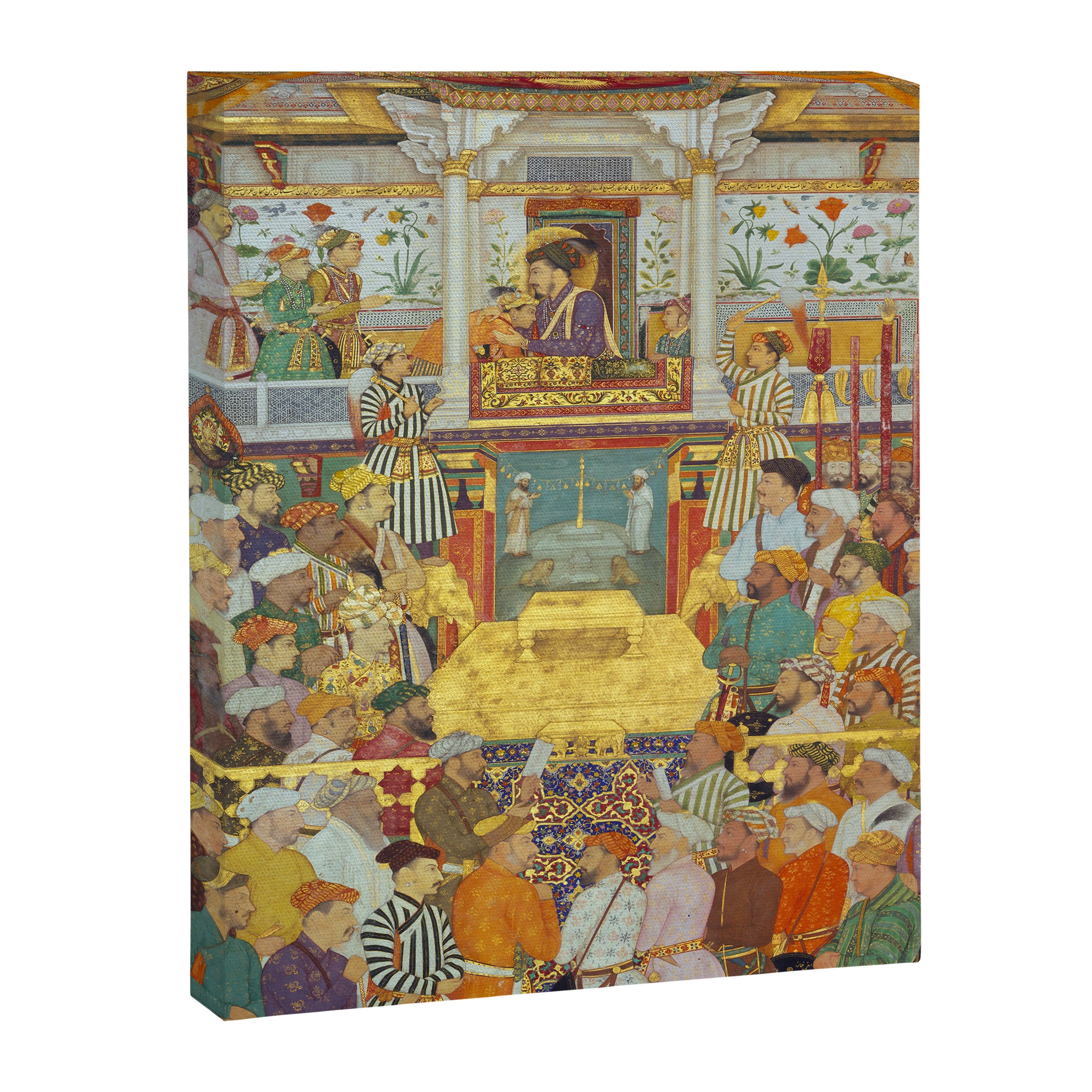 The accession of Shah Jahan by Bichitr, Indian Mughal Art Canvas Print Gallery Image 6