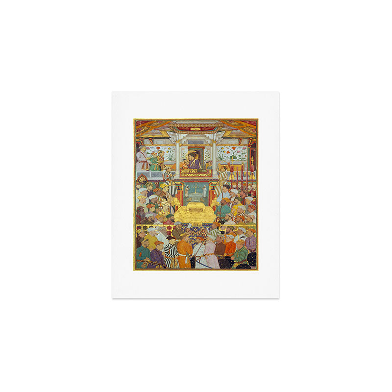 The accession of Shah Jahan by Bichitr, Indian Mughal Art Art Print Gallery Image 1