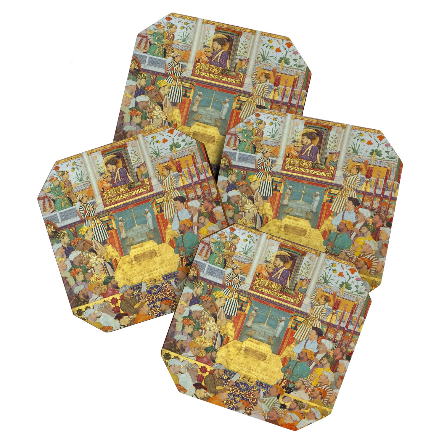 The accession of Shah Jahan by Bichitr, Indian Mughal Art Coaster Gallery Image 1
