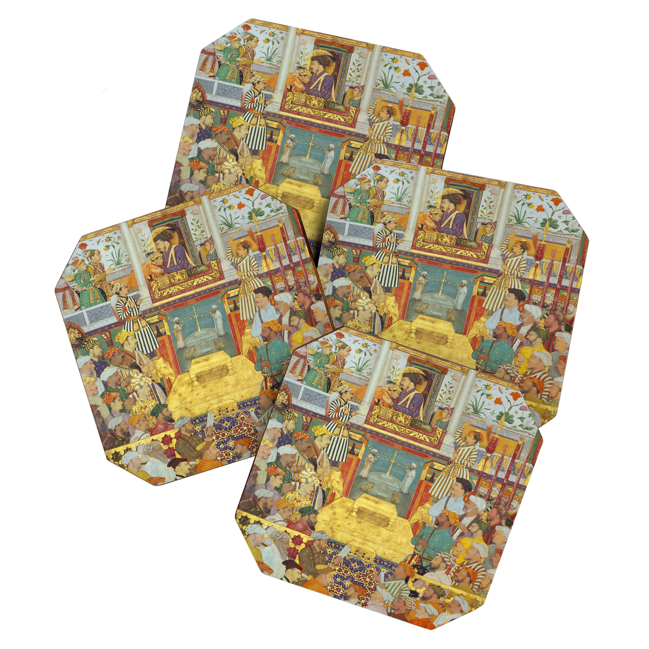 The accession of Shah Jahan by Bichitr, Indian Mughal Art Coaster Gallery Image 1
