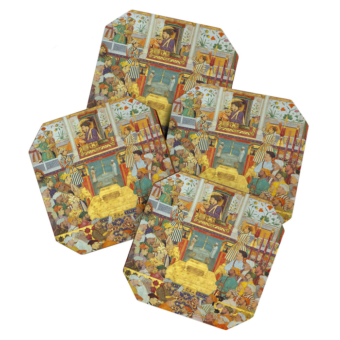 The accession of Shah Jahan by Bichitr, Indian Mughal Art Coaster Gallery Image 1