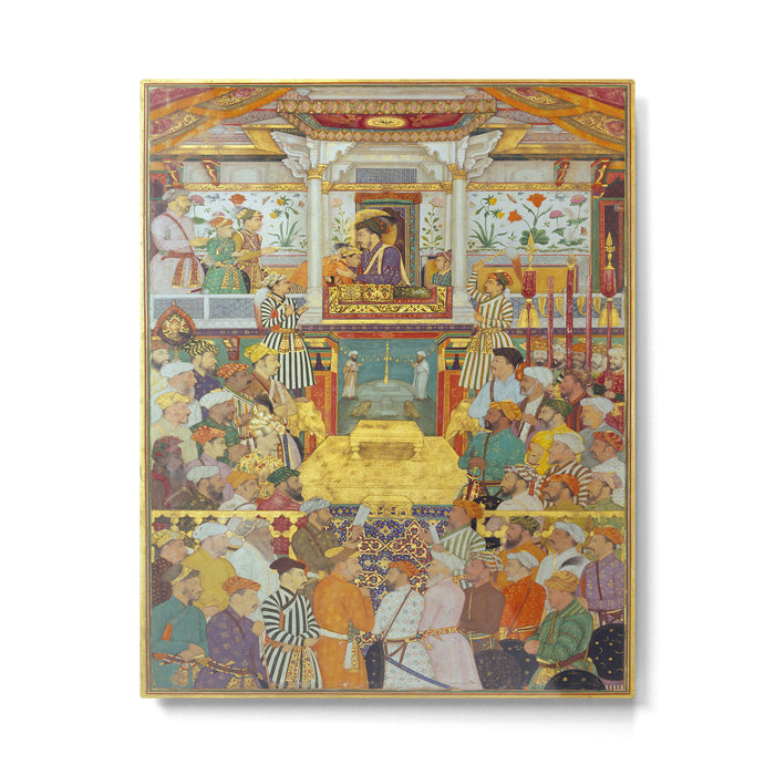 The accession of Shah Jahan by Bichitr, Indian Mughal Art Metal Print Gallery Image 1