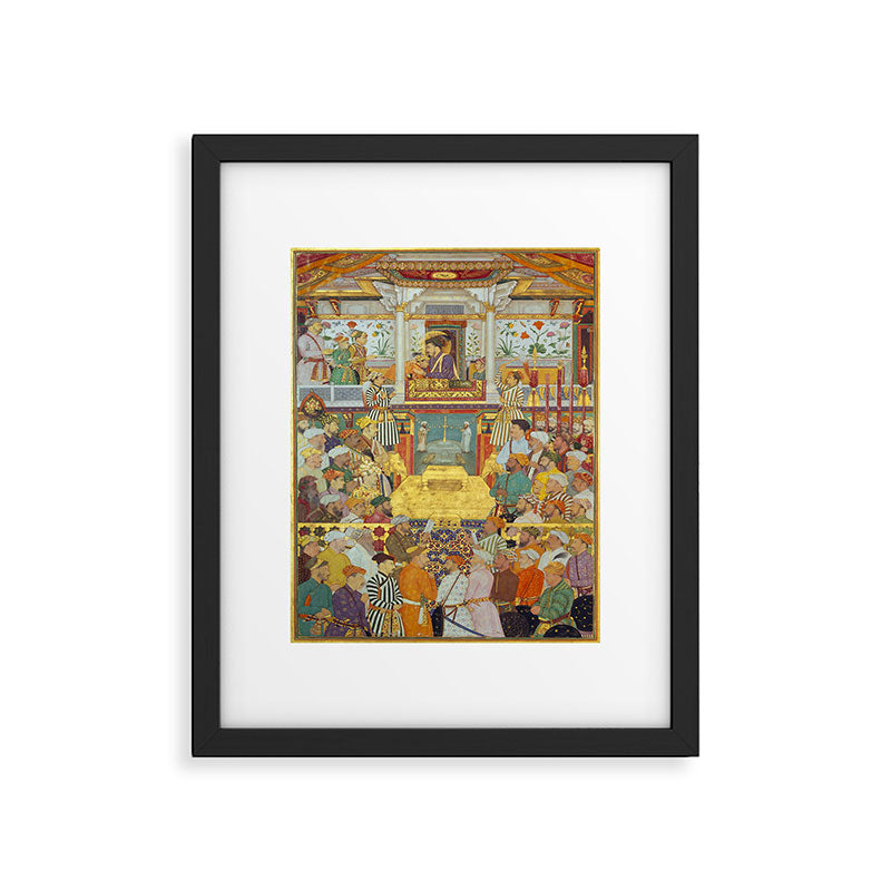 The accession of Shah Jahan by Bichitr, Indian Mughal Art Framed Art Print Gallery Image 5