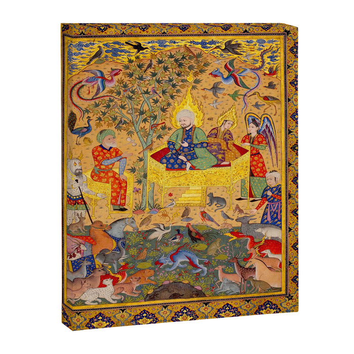  The beasts gathering before Solomon and Bilqis Islamic Antique Art Islamic Antique Art  Canvas Print Gallery Image 1