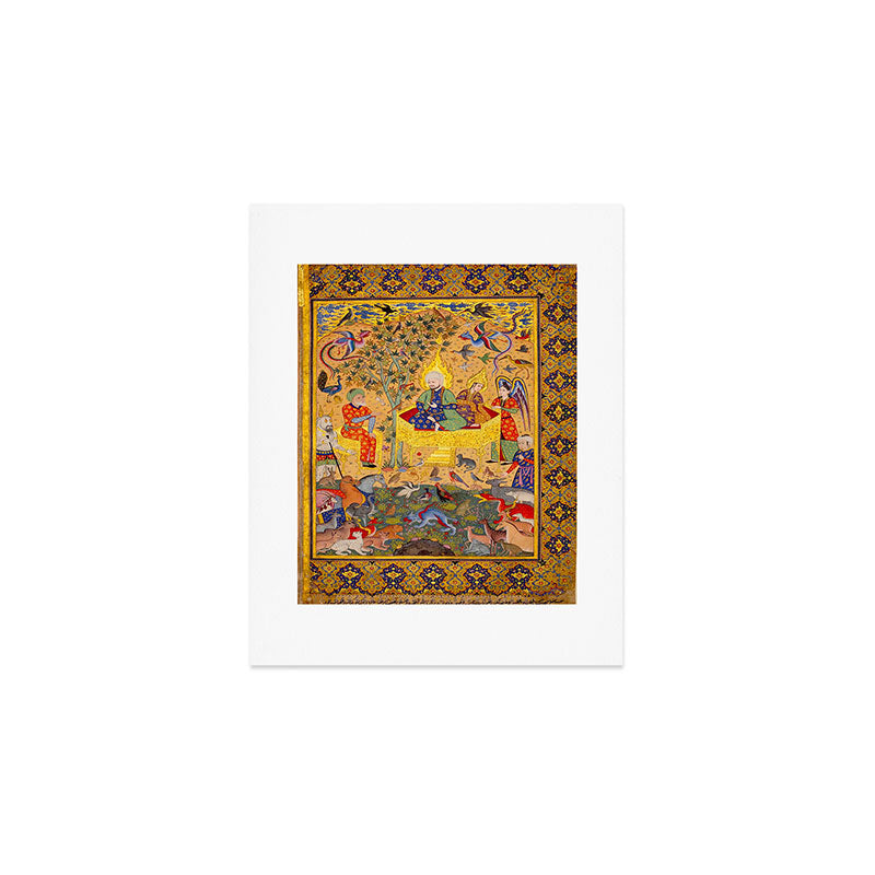  The beasts gathering before Solomon and Bilqis Islamic Antique Art Islamic Antique Art  Art Print Gallery Image 1