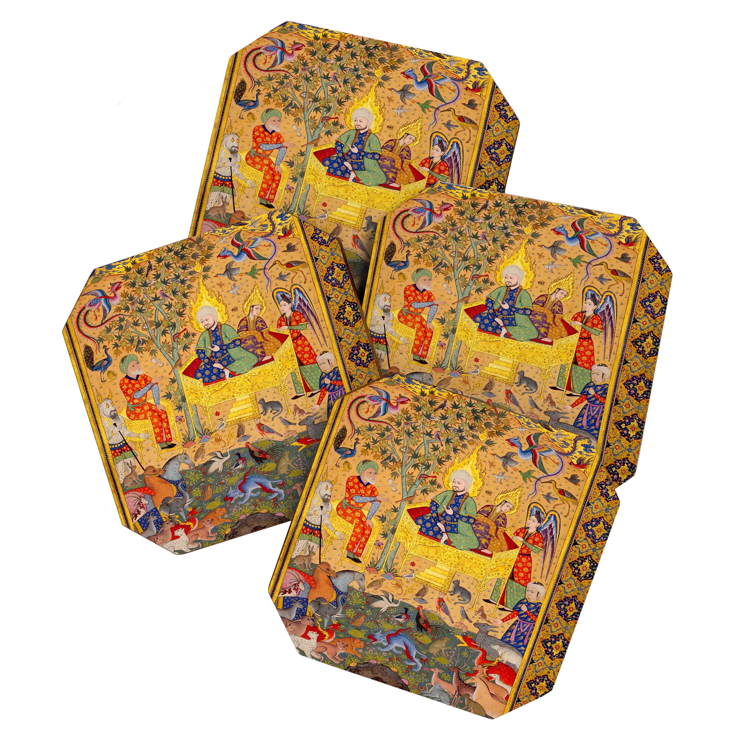  The beasts gathering before Solomon and Bilqis Islamic Antique Art Islamic Antique Art  Coaster Gallery Image 1