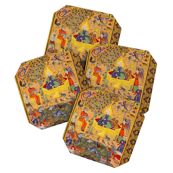  The beasts gathering before Solomon and Bilqis Islamic Antique Art Islamic Antique Art  Coaster Gallery Image 1