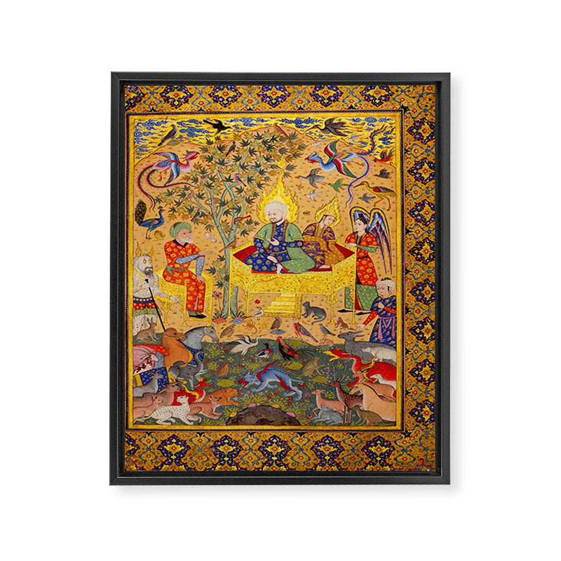  The beasts gathering before Solomon and Bilqis Islamic Antique Art Islamic Antique Art  Framed Canvas Print Gallery Image 6
