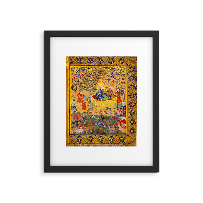  The beasts gathering before Solomon and Bilqis Islamic Antique Art Islamic Antique Art  Framed Art Print Gallery Image 1