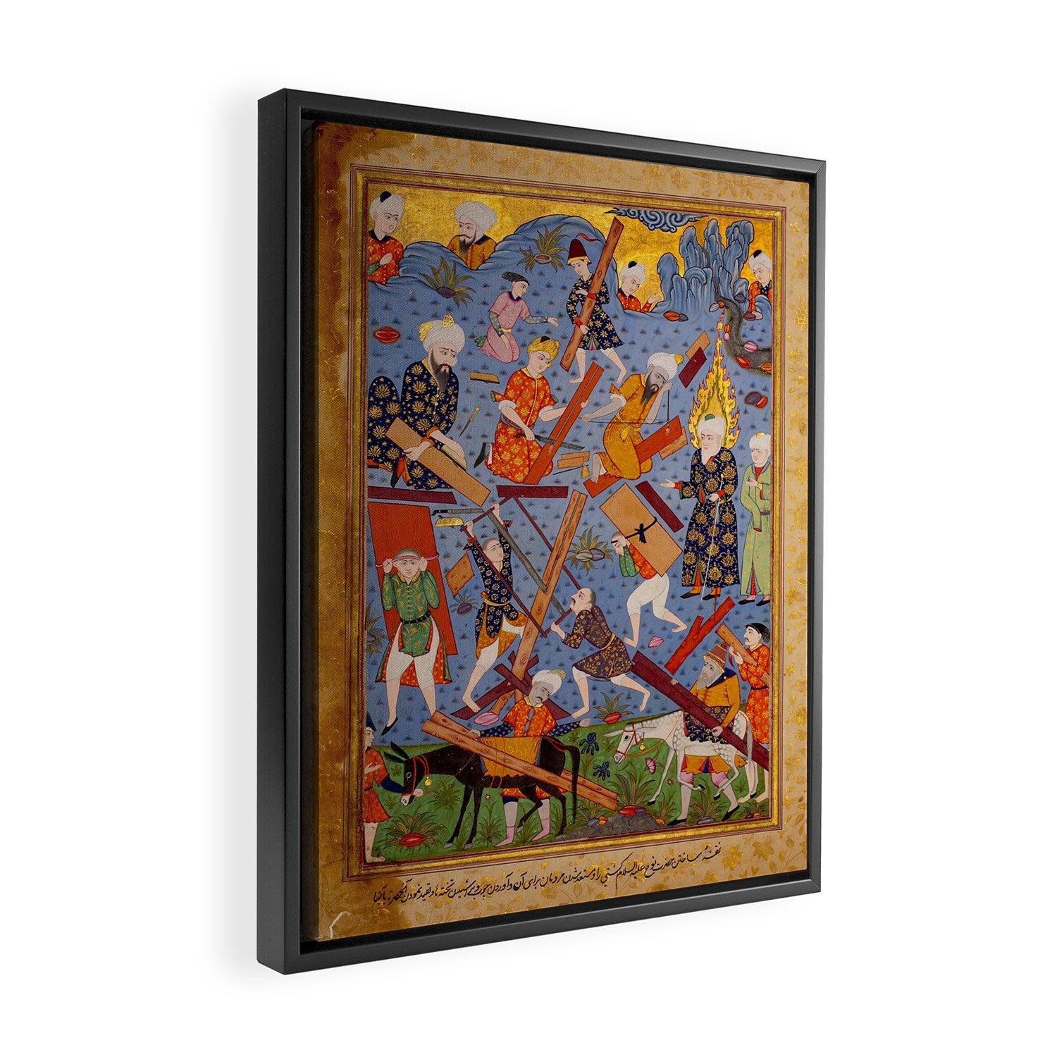 The building of Noahâs ark Islamic Antique Art  Framed Canvas Print Gallery Image 2