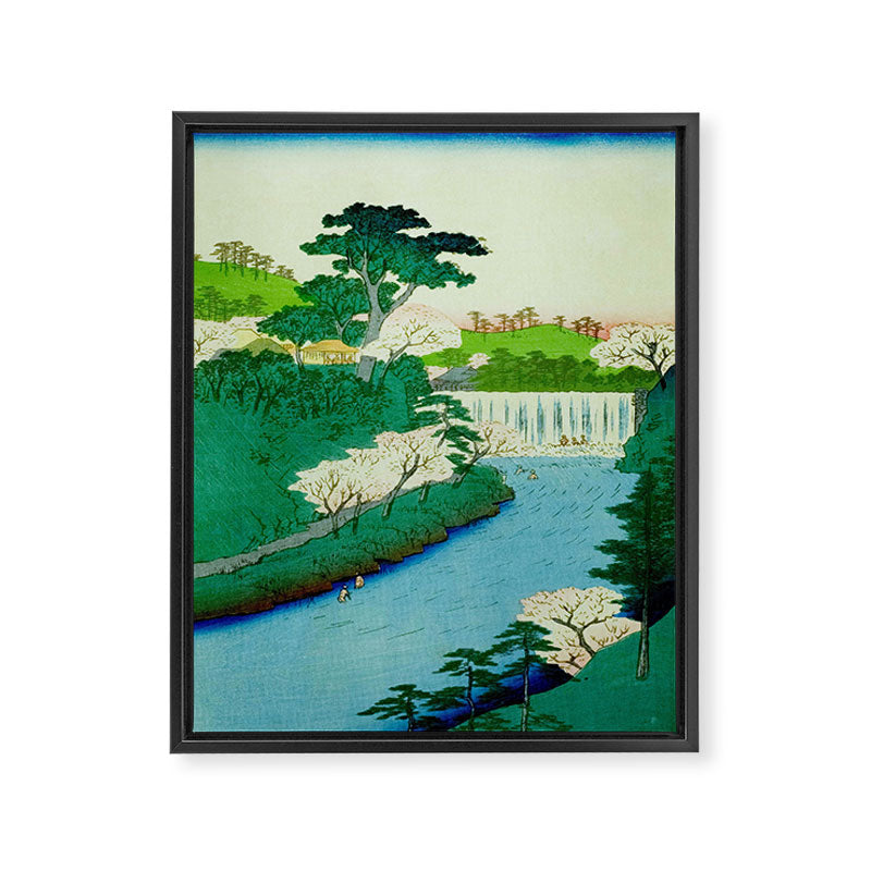 âThe Great Waterfallâ Utagawa Hiroshige Vintage Japanese Woodblock Print East Asian Cultural Antique Art  Framed Canvas Print Gallery Image 6
