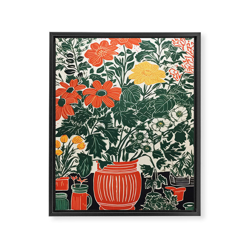 The Greenhouse Potted Garden Framed Canvas Print Gallery Image 6