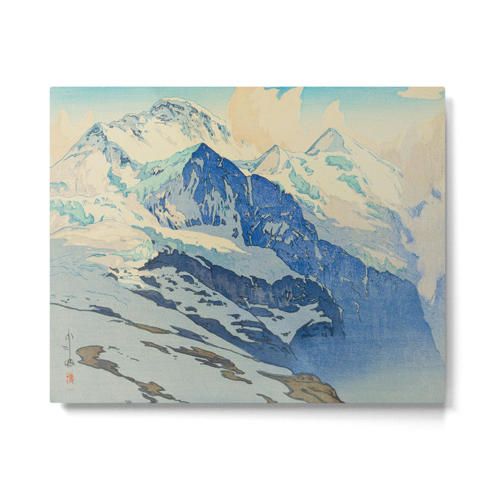 The Jungfrau Vintage Beautiful Japanese Woodblock Print Hiroshi Yoshida Metal Print Gallery Image 1