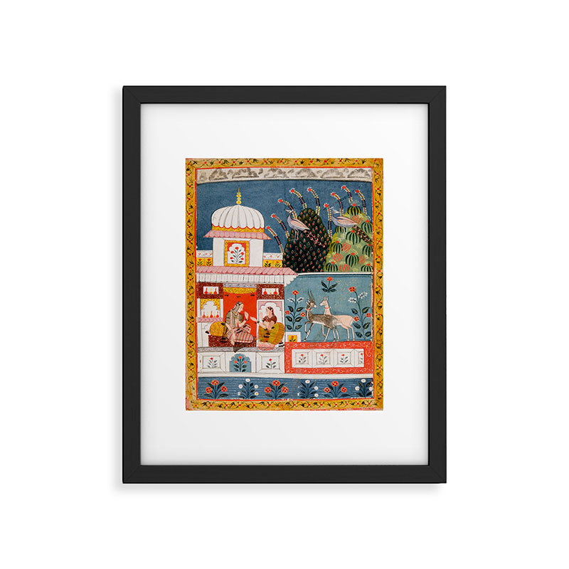 The Lonely Heroine with her Friend Indian Painted Illustration Framed Art Print Gallery Image 5