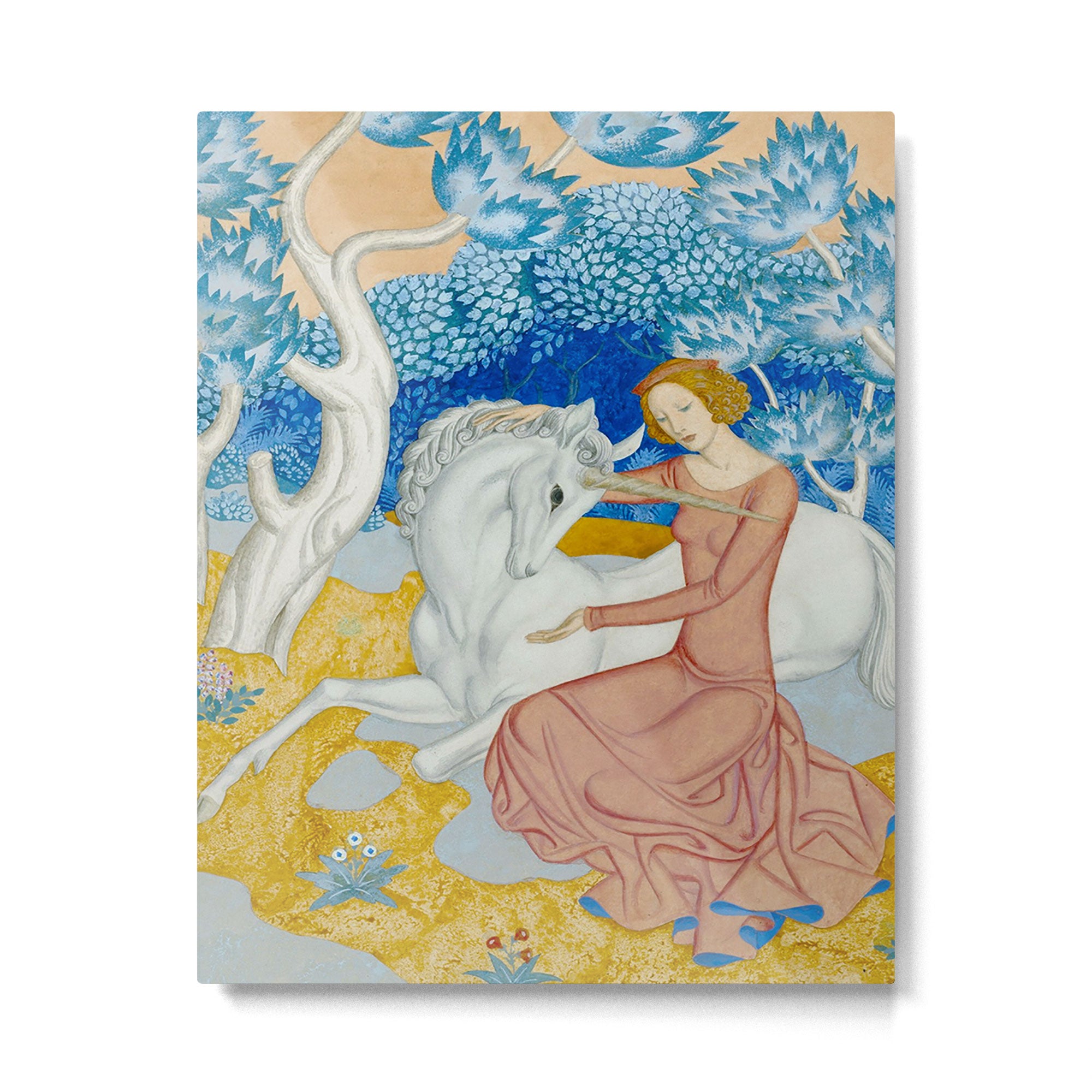 The Maid and the Unicorn - Edmund Dulac - 1938  Metal Print Gallery Image 6