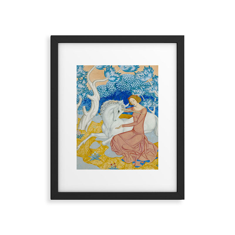The Maid and the Unicorn - Edmund Dulac - 1938  Framed Art Print Gallery Image 6