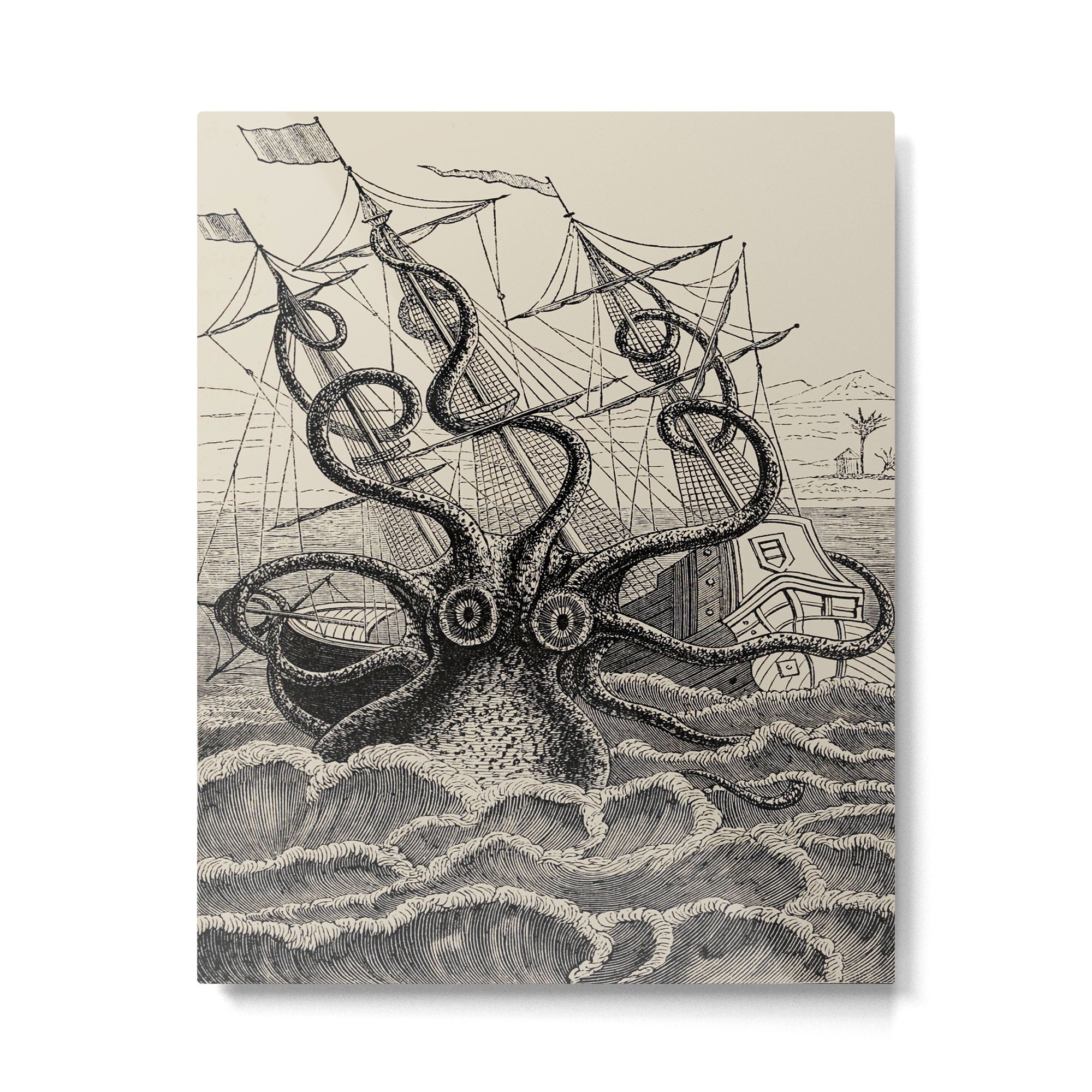 The octopus; or, The âDevil-fishâ - Henry Lee - 1875 Giant Octopus Sinking Ship Metal Print Gallery Image 4