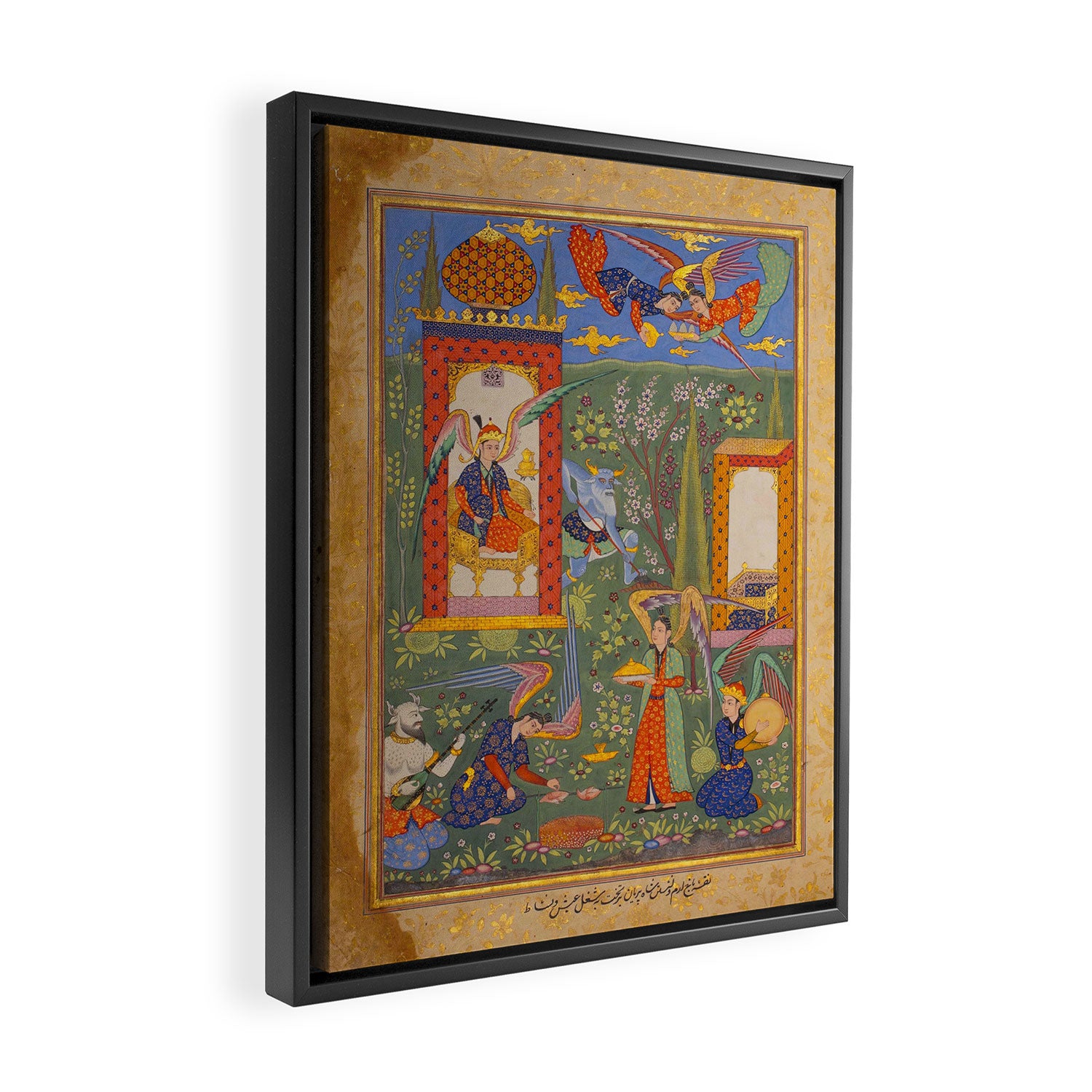 The picture of the Garden of Paradise, and the Queen of the Fairies on her throne, being joyous and merry Islamic Antique Art  Framed Canvas Print Gallery Image 2