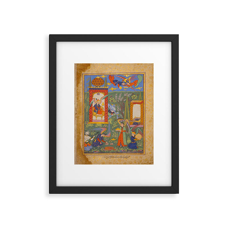 The picture of the Garden of Paradise, and the Queen of the Fairies on her throne, being joyous and merry Islamic Antique Art  Framed Art Print Gallery Image 5